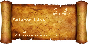Salamon Léna névjegykártya
